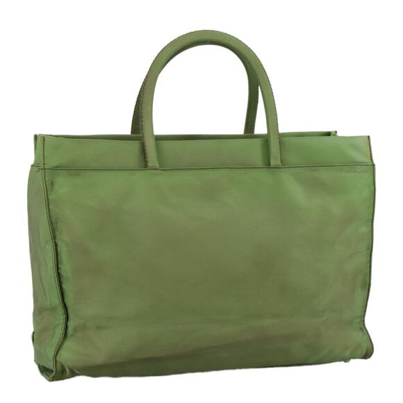 PRADA Hand Bag Nylon Khaki Silver - Picture 1 of 12